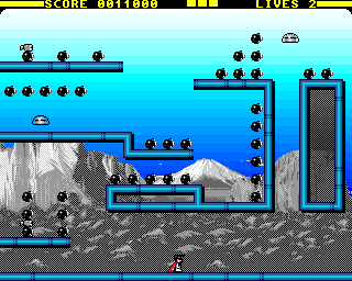 Bomber Jack (Amiga) screenshot: Level 3
