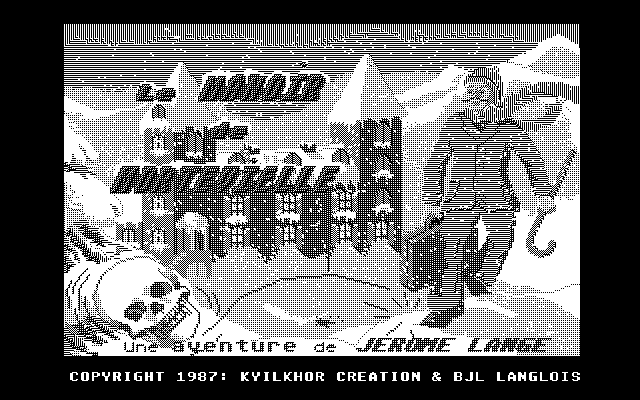 Mortville Manor (Atari ST) screenshot: Title Screen (Hi-Res)