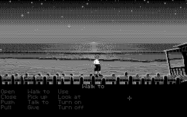 The Secret of Monkey Island (Atari ST) screenshot: Black and White Sea (Hi-Res)