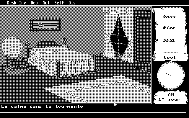 Mortville Manor (Atari ST) screenshot: Your Room (Hi-Res)
