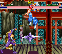 Shogun Warriors (Arcade) screenshot: Ninja vs Samurai