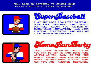 Strike Zone Baseball (Arcade) screenshot: Game Options.