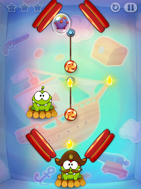 Screenshot of Cut the Rope: Time Travel (iPad, 2013) - MobyGames