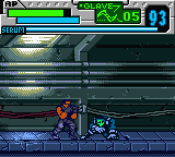 Blade (Game Boy Color) screenshot: He takes a cheap shot at Blade.