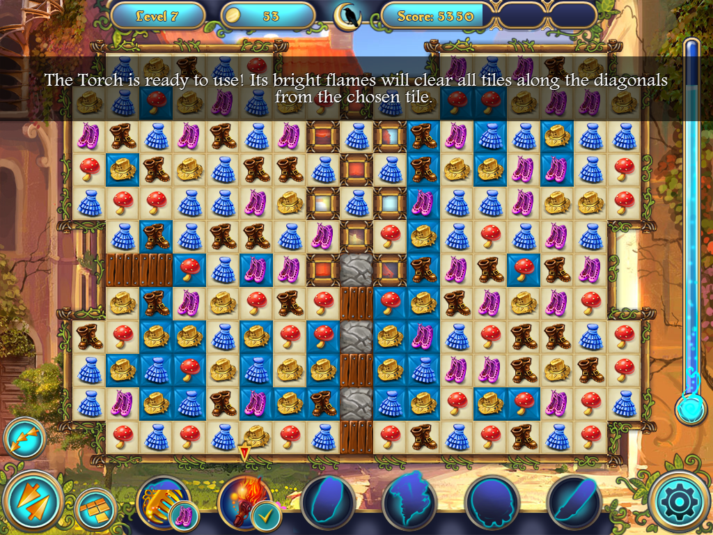 Magic Heroes: Save Our Park (iPad) screenshot: Introducing the torch