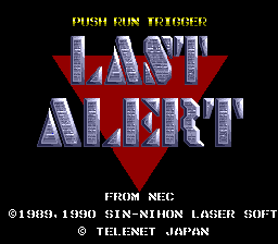 Last Alert (TurboGrafx CD) screenshot: Title Screen