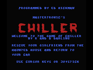 Chiller (MSX) screenshot: Credits screen