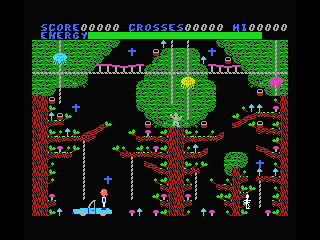 Chiller (MSX) screenshot: The Forrest