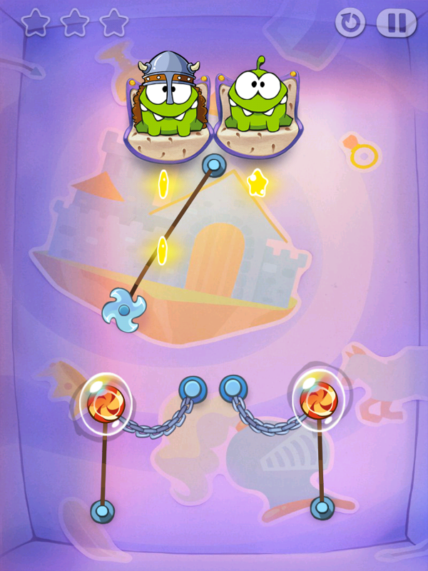 Cut the Rope: Time Travel (iPad) screenshot: Level 1-07