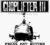 Choplifter III (Game Boy) screenshot: Title screen