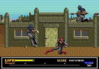 Last Battle (Genesis) screenshot: Aarzak is attacked from all directions