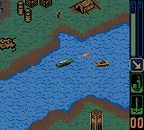 Army Men: Sarge's Heroes 2 (Game Boy Color) screenshot: A mission to destroy the enemy buildings