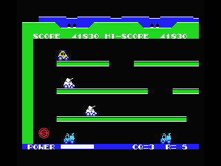 Choro Q (MSX) screenshot: It will change into a coin...