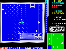 Last Mission (ZX Spectrum) screenshot: Smart bomb taking effect
