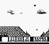 Choplifter II: Rescue Survive (Game Boy) screenshot: Shooting at a bomber.