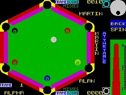 Angle Ball (ZX Spectrum) screenshot: Missed it