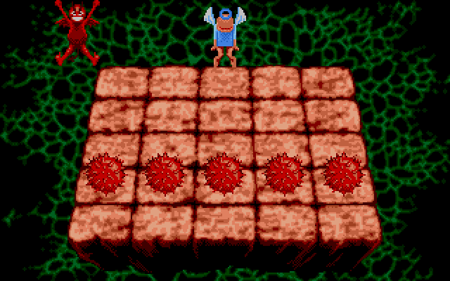 Antago (Atari ST) screenshot: Devil wins with 5 horizontal balls.