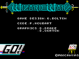 Wizard Warz (ZX Spectrum) screenshot: Loading screen