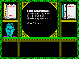 Wizard Warz (ZX Spectrum) screenshot: Main menu