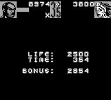 Shaq Fu (Game Boy) screenshot: Score for the match.