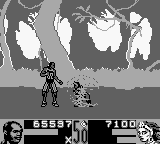 Shaq Fu (Game Boy) screenshot: The amazon also has a shield, although less flashy.