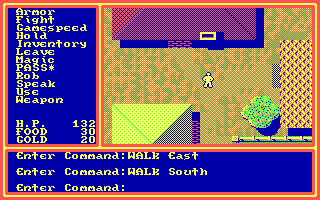 Legacy of the Ancients (DOS) screenshot: Visiting a town