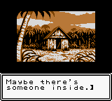 Survival Kids (Game Boy Color) screenshot: Finding a hut