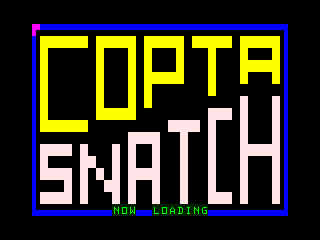 Copta Snatch (Dragon 32/64) screenshot: Here's the older, less pretty loading screen