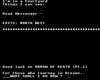 Arrow of Death: Part I (Electron) screenshot: Beginning
