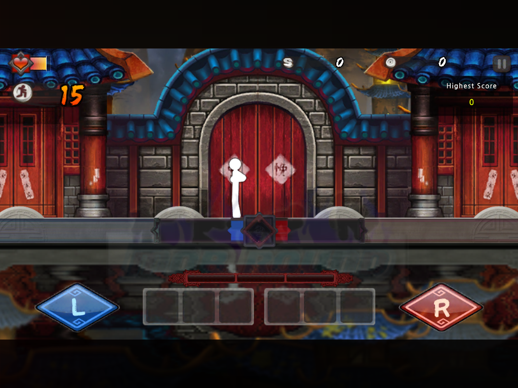 One Finger Death Punch (iPad) screenshot: Ready? Fight!