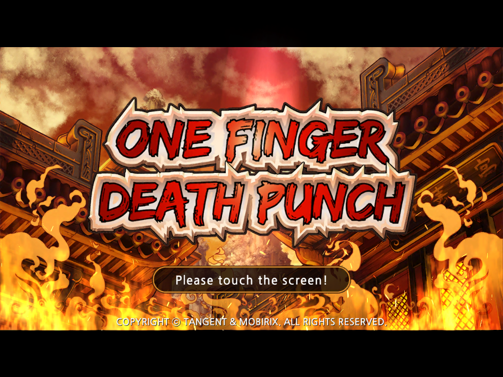 One Finger Death Punch (iPad) screenshot: Title screen