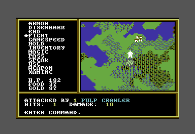 Legacy of the Ancients (Commodore 64) screenshot: Combat