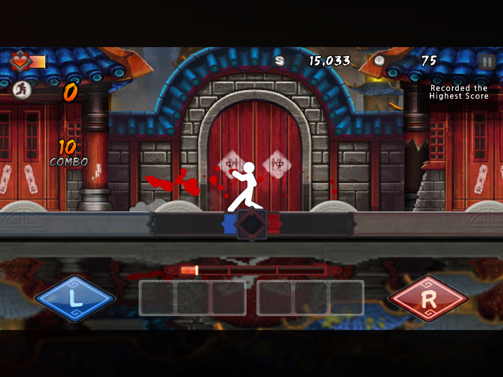 One Finger Death Punch (iPad) screenshot: HI-YA!