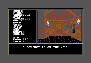 The Legend of Blacksilver (Commodore 64) screenshot: 1st-person perspective