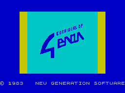 Corridors of Genon (ZX Spectrum) screenshot: Loading screen