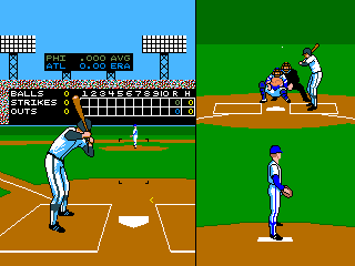 Strike Zone Baseball (Arcade) screenshot: Ready to pitch.