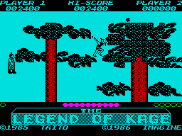 The Legend of Kage (ZX Spectrum) screenshot: Level completed