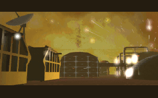 Scorched Planet (DOS) screenshot: Intro: The aliens attack