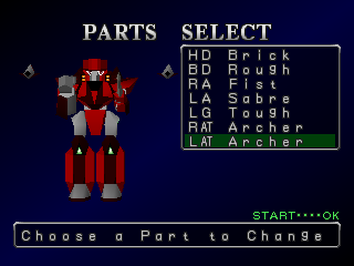 Robo-Pit 2 (PlayStation) screenshot: Robot creation