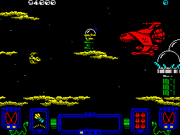Zynaps (ZX Spectrum) screenshot: Boss of 7 level.