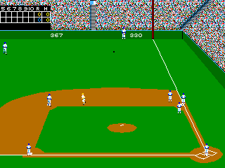 Strike Zone Baseball (Arcade) screenshot: Another angle of the field.