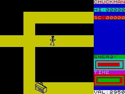 Chuckman (ZX Spectrum) screenshot: Can see a toolkit