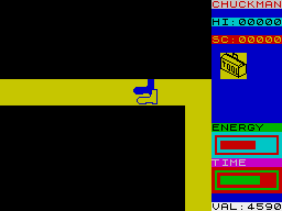 Chuckman (ZX Spectrum) screenshot: The boot got me