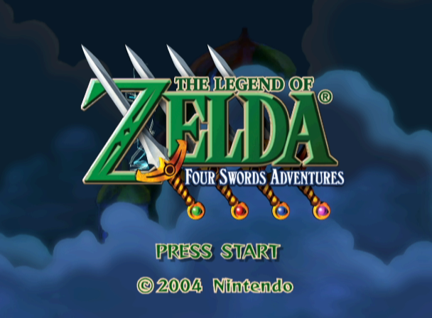 The Legend of Zelda: Four Swords Adventures (GameCube) screenshot: Title screen