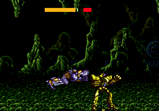 Cyborg Justice (Genesis) screenshot: Leaping attack