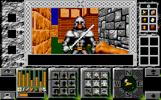 Legends of Valour (Atari ST) screenshot: Fighting with city guard is bad idea