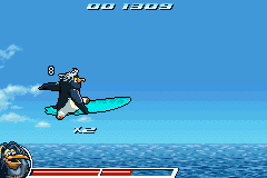 Surf's Up (Game Boy Advance) screenshot: Geek doing a trick