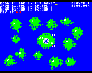 Islandia (BBC Micro) screenshot: Starting out with buying ships