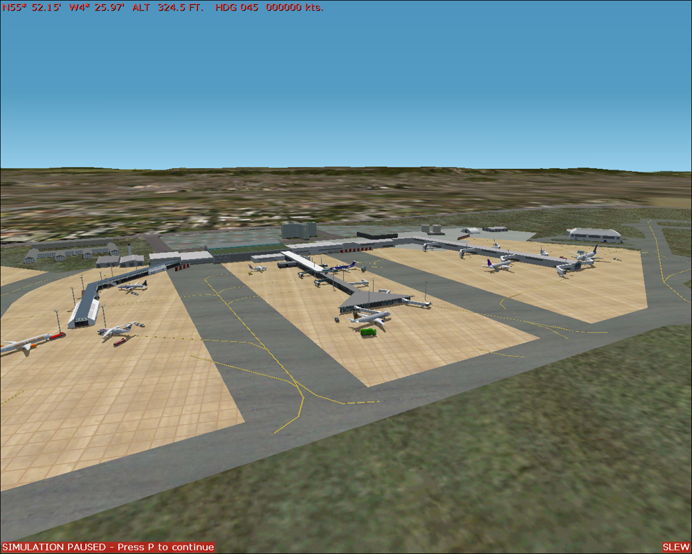 GB Airports (Windows) screenshot: Glasgow - Terminal area