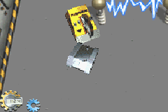 Robot Wars: Advanced Destruction (Game Boy Advance) screenshot: Stages have traps that you can use to your advantage